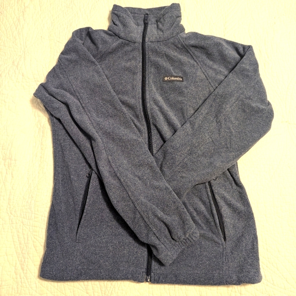 Fleece full-zip jacket Columbia blue